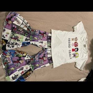 12-18 months Beetlejuice Boutique top and bell bottoms